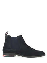 Chelsea boots signature in leather-TOMMY HILFIGER-vue-porte