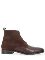 Lace-up boots rwb hilfiger in leather-TOMMY HILFIGER-vue-porte