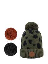 Hat With Removable Pompom Cabaia Brown hats HAKYPANK-vue-porte