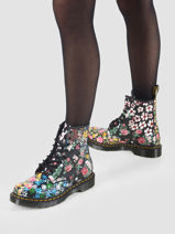 Boots 1460 pascal floral mash up in leather-DR MARTENS-vue-porte