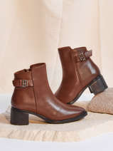 Leather ankle boots th hardware-TOMMY HILFIGER