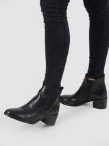 Leather ankle boots-TAMARIS-vue-porte