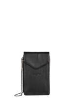 Leather Foulonn Pia Phone Bag Lancaster Black foulonne pm 27