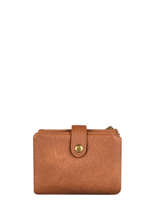 Coin Purse With Card Holder Soft Mandoline Brown soft 376