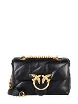 Leather Mini Love Bag Puff Maxi Quilt Pinko Black love bag puff 1P22B1