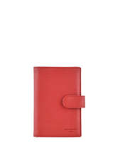 Wallet Leather Hexagona Red confort 467282