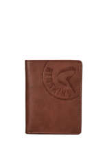 Leather Electron Wallet Redskins Brown wallet ELECTRON