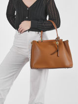 Medium Azalie Satchel Ted lapidus Brown azalie TLHF9584-vue-porte