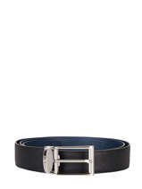 Leather Belt With Stainless Steel Buckle Montblanc Black belts 118438