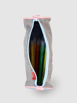 Pencil Case 1 Compartment Kickers Gray girl 648560-vue-porte