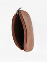 Leather Foulonn� Zip Coin Purse Yves renard Brown foulonne 23A2-vue-porte