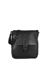 Crossbody Bag Traveler Leather Basilic pepper Black traveler BTRA04