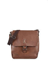 Crossbody Bag Traveler Leather Basilic pepper Brown traveler BTRA04