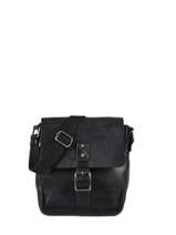 Sac Bandouli�re Traveler Cuir Basilic pepper Noir traveler BTRA03