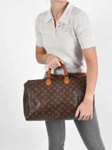 Preloved Louis Vuitton Handbag Speedy 40 Monogram Brand connection Brown louis vuitton 279-vue-porte