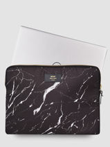15" Laptop Case Black Marble Wouf black marble SB160003-vue-porte