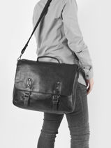 Porte Documents (main) Basilic pepper Noir traveler BTRA02-vue-porte