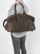 Leather Joseph Carry-on Travel Bag Arthur & aston Brown marco 18-vue-porte