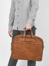 Backpack  Business Bag Arthur & aston Brown marco 5-vue-porte