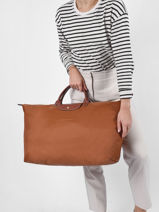 Longchamp Le pliage Travel bag Brown-vue-porte