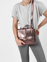 Shoulder Bag Vintage Leather Paul marius Pink vintage CORNEILL-vue-porte