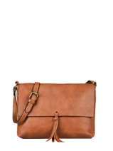 Sac Bandouliere Vintage Flora & co Marron grained F8044