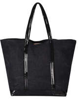 Zipped Linen Tote Bag Le Cabas Sequins Vanessa bruno Black cabas lin 31V40409