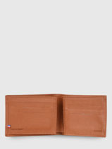 Wallet With Card Holder Leather Etrier Brown madras EMAD740-vue-porte