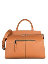 Large Leather Inès Top-handle Bag Lancel Brown ines A11908