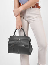 Medium Leather Inès Top-handle Bag Lancel Black ines A11907-vue-porte