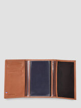 Leather Madras Card Holder Etrier Brown madras EMAD024-vue-porte