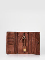 Wallet Leather Biba Brown accessoires GOL6L-vue-porte