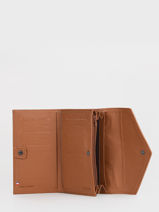 Leather Madras Wallet Etrier Brown madras EMAD701-vue-porte