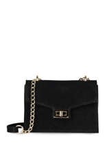 Leather Velvet Crossbody Bag Milano Black velvet VE21121