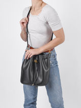 Leather Debby Bucket Bag Lauren ralph lauren Black andie 31832827-vue-porte