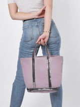 Medium Tote Bag Le Cabas Sequins Vanessa bruno Violet cabas 1V40413-vue-porte