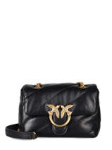 Leather Mini Love Bag Puff Maxi Quilt Pinko Black love bag puff 1P22JD