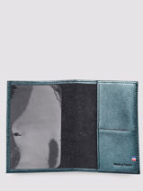 Leather Etincelle Iris�e Passport Holder Etrier Blue etincelle irisee EETI025-vue-porte