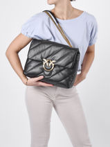 Leather Big Love Bag Puff Maxi Quilt Shoulder Bag Pinko love bag puff 1P22JB-vue-porte