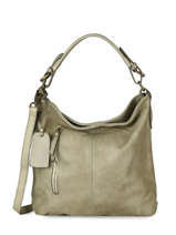Leather Dewashed Shoulder Bag Milano Green dewashed DE20072