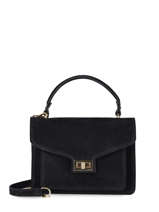 Leather Velvet Crossbody Bag Milano Black velvet VE21061G