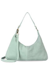 Leather Velvet Shoulder Bag Milano Green velvet VE21124