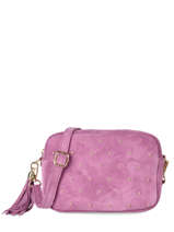 Leather Velvet Studs Crossbody Bag Milano Violet velvet VE21103