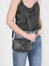 Leather Nine Crossbody Bag Milano Black nine NI19111-vue-porte