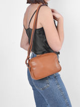 Shoulder Bag Confort Leather Hexagona Brown confort 465012-vue-porte