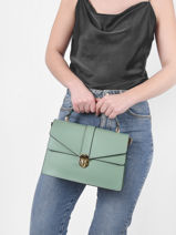 Leather Mirage Top-handle Bag Milano Green mirage MI19061N-vue-porte