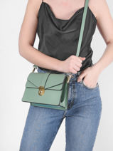 Leather Mirage Crossbody Bag Milano Green mirage MI19062N-vue-porte