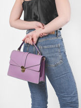 Leather Mirage Top-handle Bag Milano Violet mirage MI19061N-vue-porte