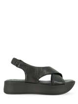 Leather platform sandals-TAMARIS