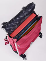 Wheeled Schoolbag 2 Compartments Ikks Blue st germain des pres 42822-vue-porte
